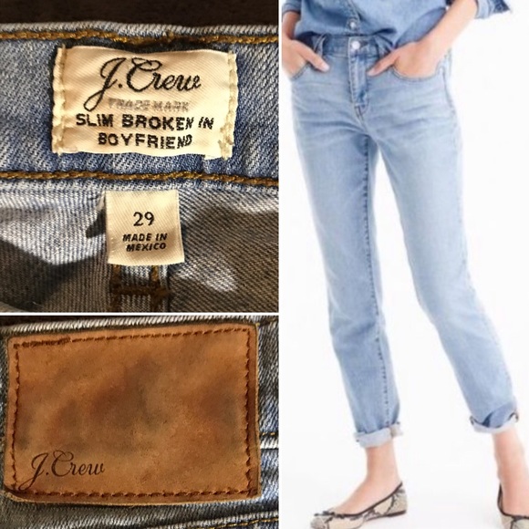 J Crew Slim Broken In Boyfriend Jean 